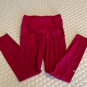 Lululemon cranberry red tights